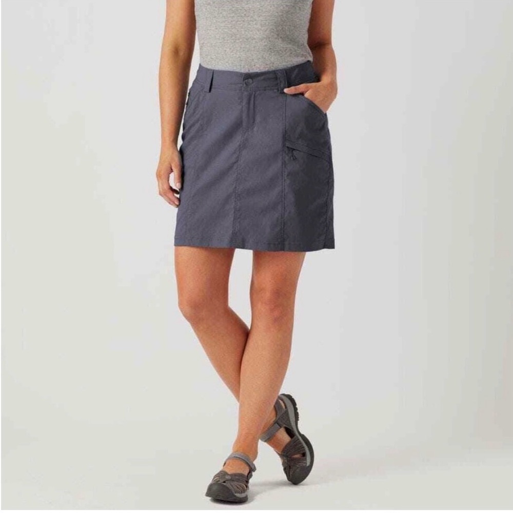 Duluth Trading Co Women's 22w Dry on the Fly Skort Blue/Grey